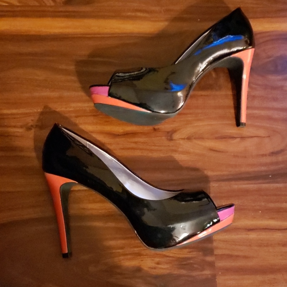 X.appeal red and black 4" heels